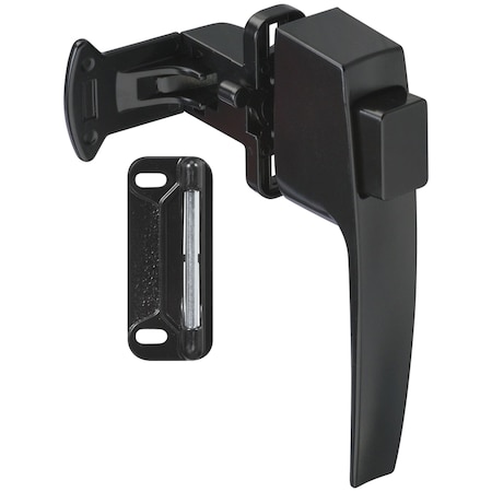 National Hardware National Hardware Black Zinc Push Button Latch 1 pk N178-392